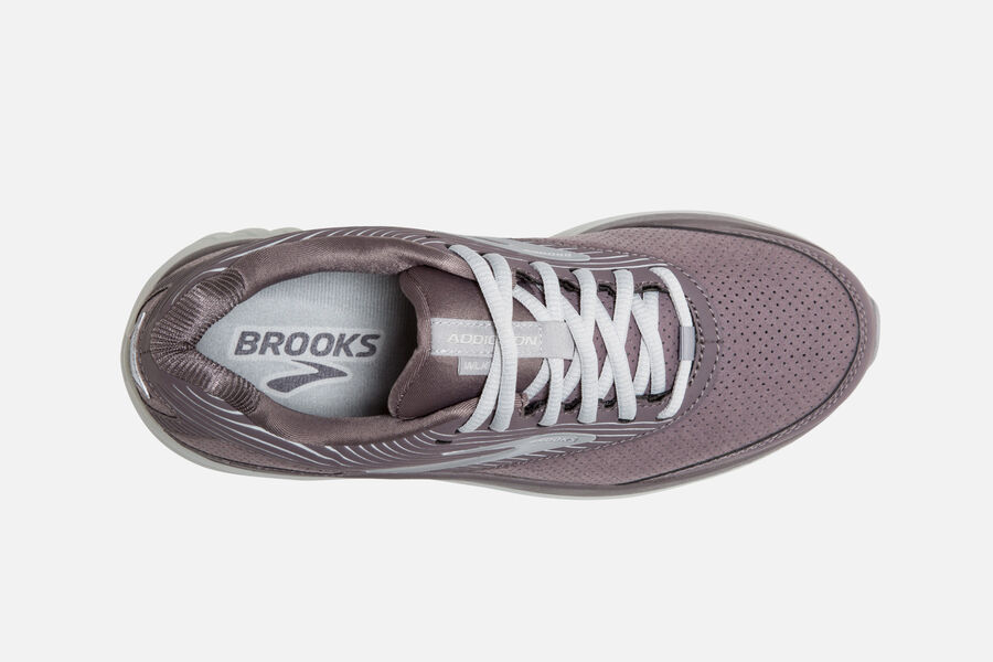 Brooks Addiction Walker Suede Running Shoes Womens Dark Grey 276549-IMQ